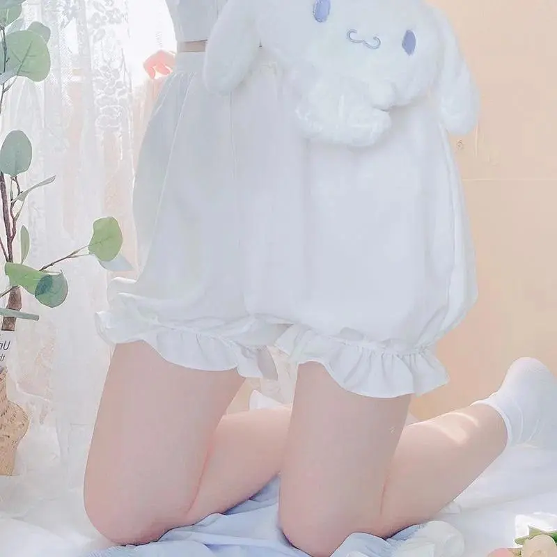 Summer Bloomer Shorts Women Thin Anti-exposure JK Lolita Pumpkin Leggings Outerwear Girl Booty Shorts Safety Pants Home Clothes