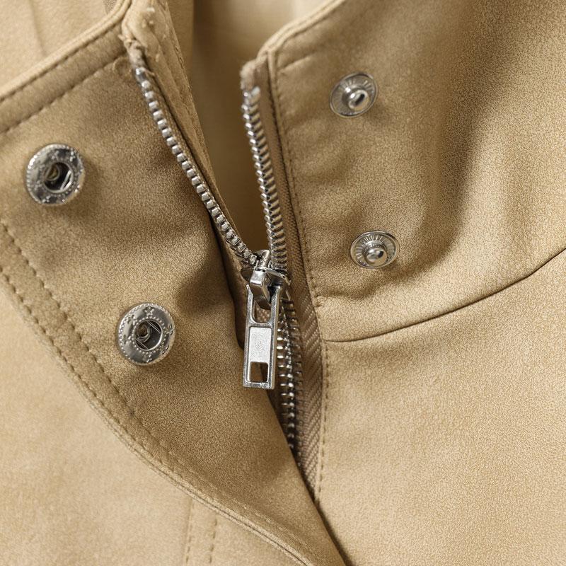 Women's Winter Fitted Jacket Zipper Oversized Stand Collar Multiple Pockets Workwear Street Style Casual Layered Outerwear