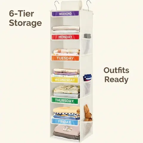 Multi-Layer Collapsible Hanging Closet Organizer Bag, Space-Saving Folding Wardrobe Clothes Storage Solution, Durable & Versatile Design for Home Bedroom Organization, Organization Pockets
