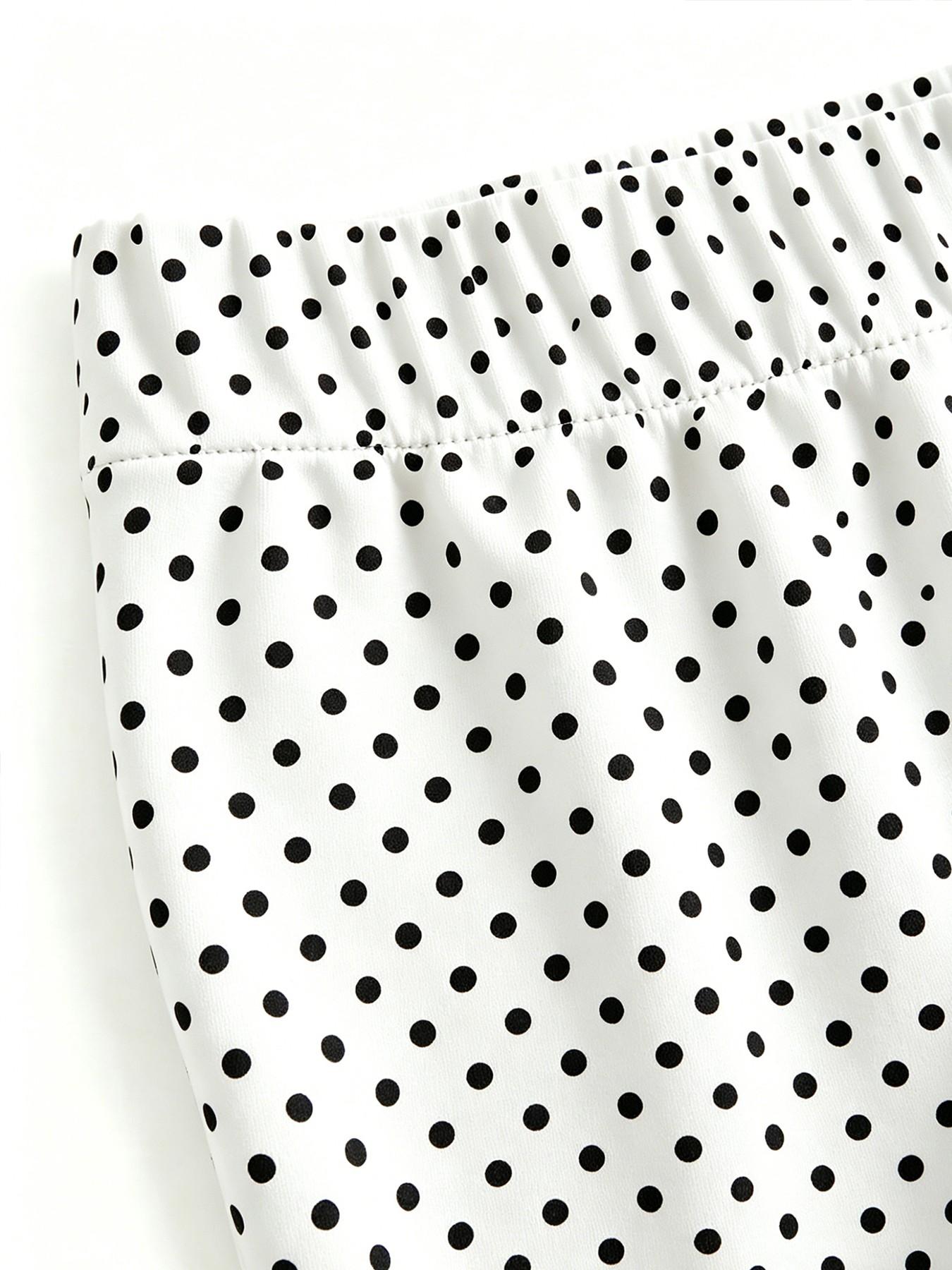 Tiktok Viral 2026 Women's 2 Pack Polka Dot Set, Halter Neck Deep V Crop Top & High Waisted Capri Leggings, Y2K Retro Streetwear, Outfit, Stretchy