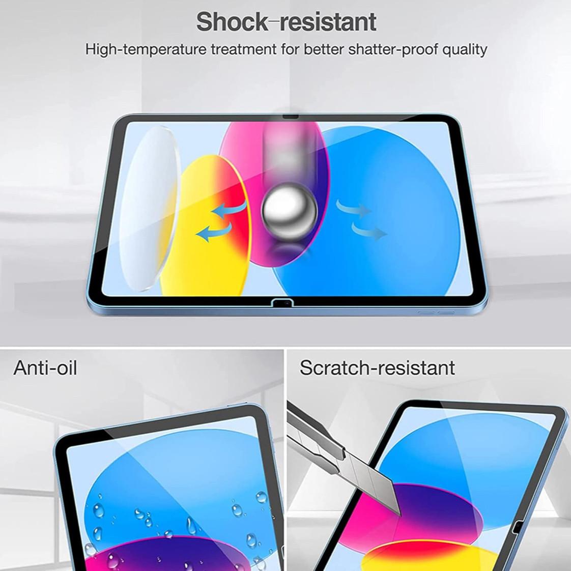 2pc iPad Steel Film, High Definition, Anti-Scratch, Full Screen Coverage, Strong Fingerprint Resistance, Compatible with iPad Air4, 5, 6, 10th Gen, 11, 12, Screen Protector