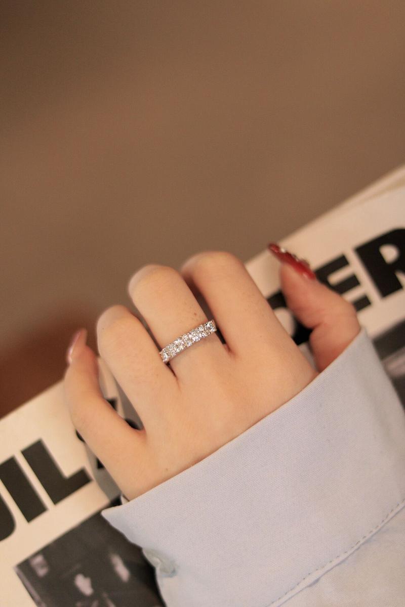 【#269】1.2Carat Irregular Cocktail All Synthetic Moissanite Band Ring in 925 Sterling Silver