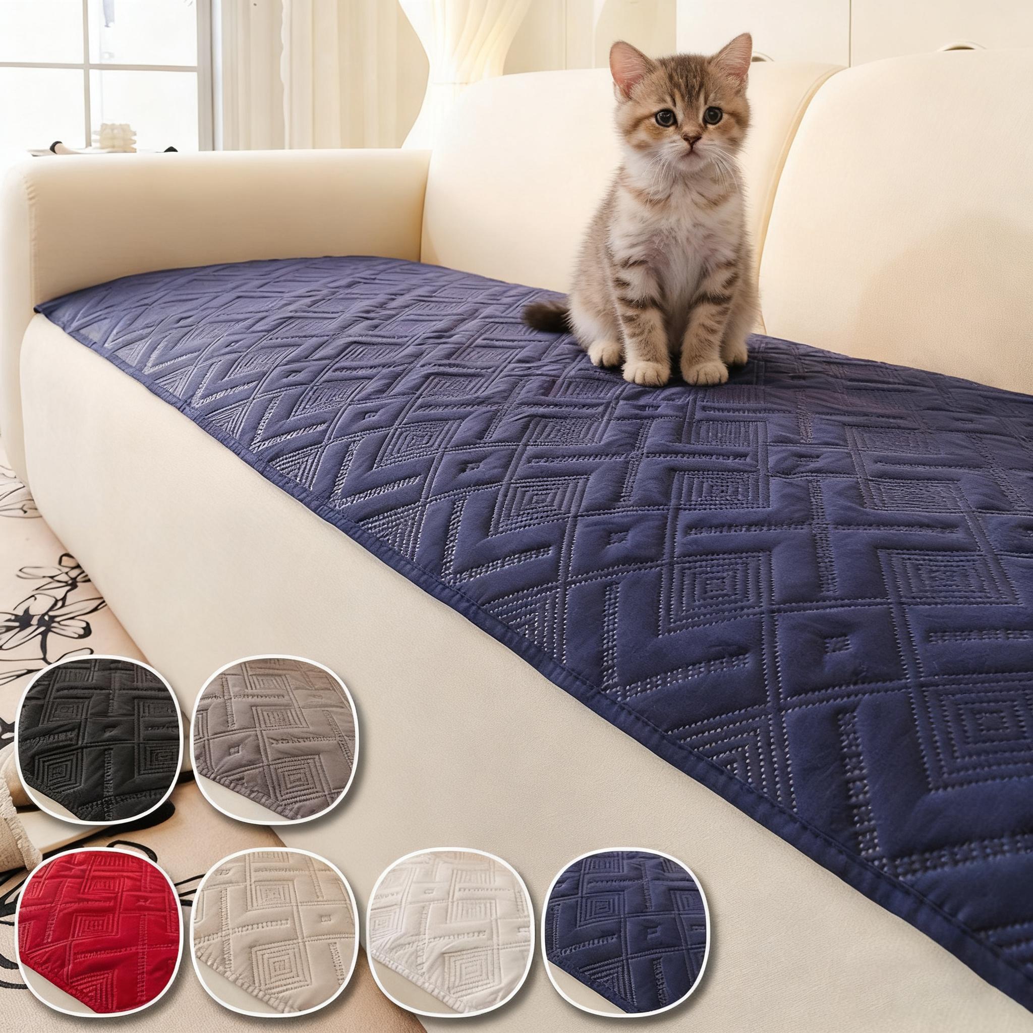 1PC Lightweight Thin Sofa Cushion for 2/3/4 Seater L-Shaped Sofas, Modern Ultrasonic Embossed Geometric Pattern, Pet Friendly