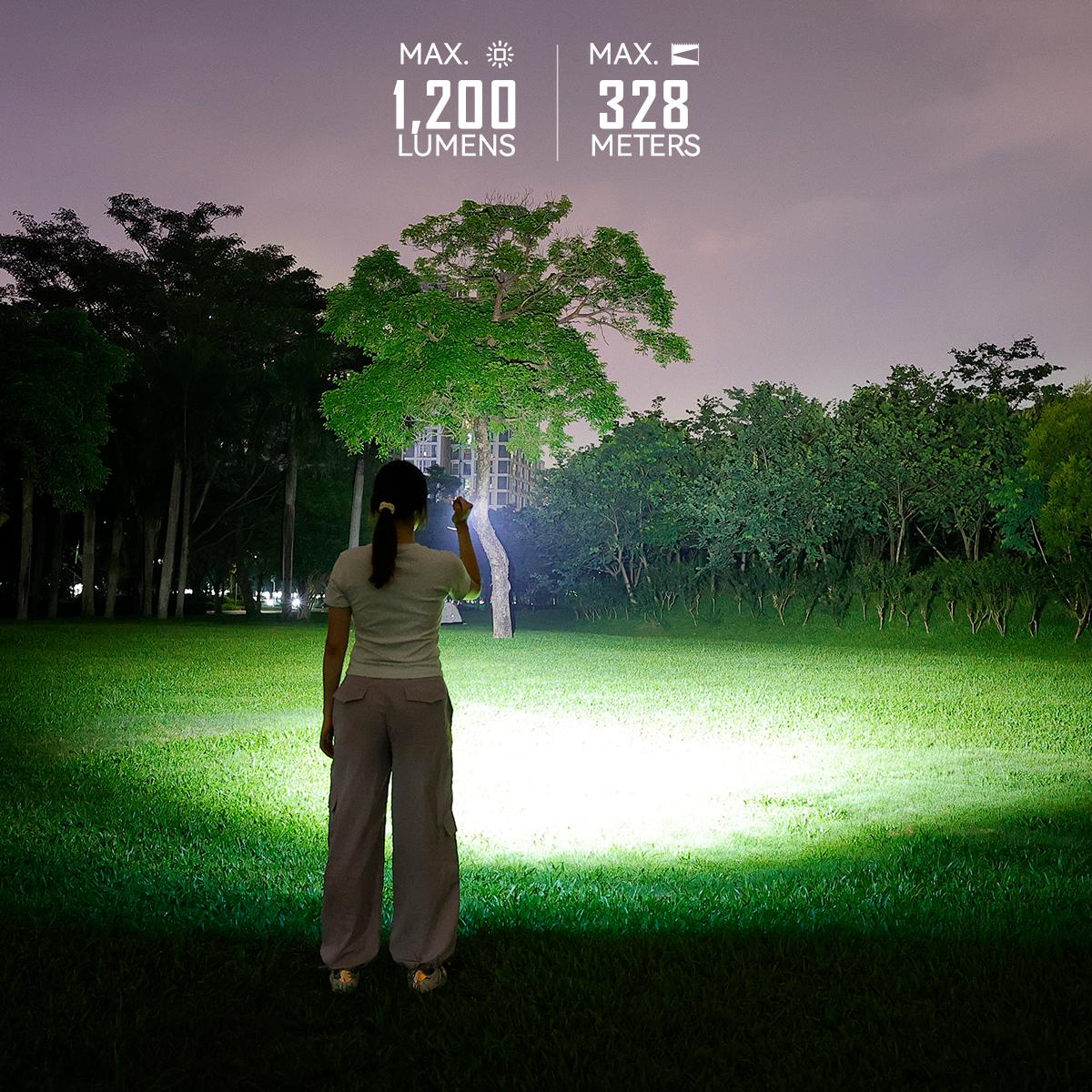 IMALENT LD35 EDC Flashlight 1200 Lumens with Type-C Charging Box, Powered by Rechargeable Battery, Waterproof for Camping, Emergencies, and Outdoors survival supplies