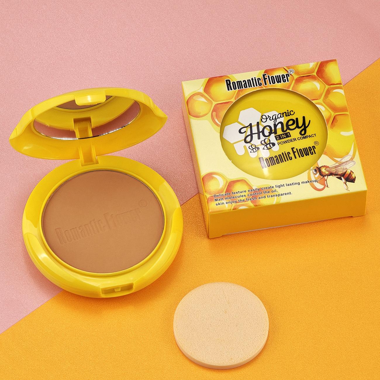 Nature Double-layer Beauty Powder Cake, All Skin Tones Face Makeup Fine Powder Matte Finish Waterproof Finishing Powder Long Lasting Pressed Powder