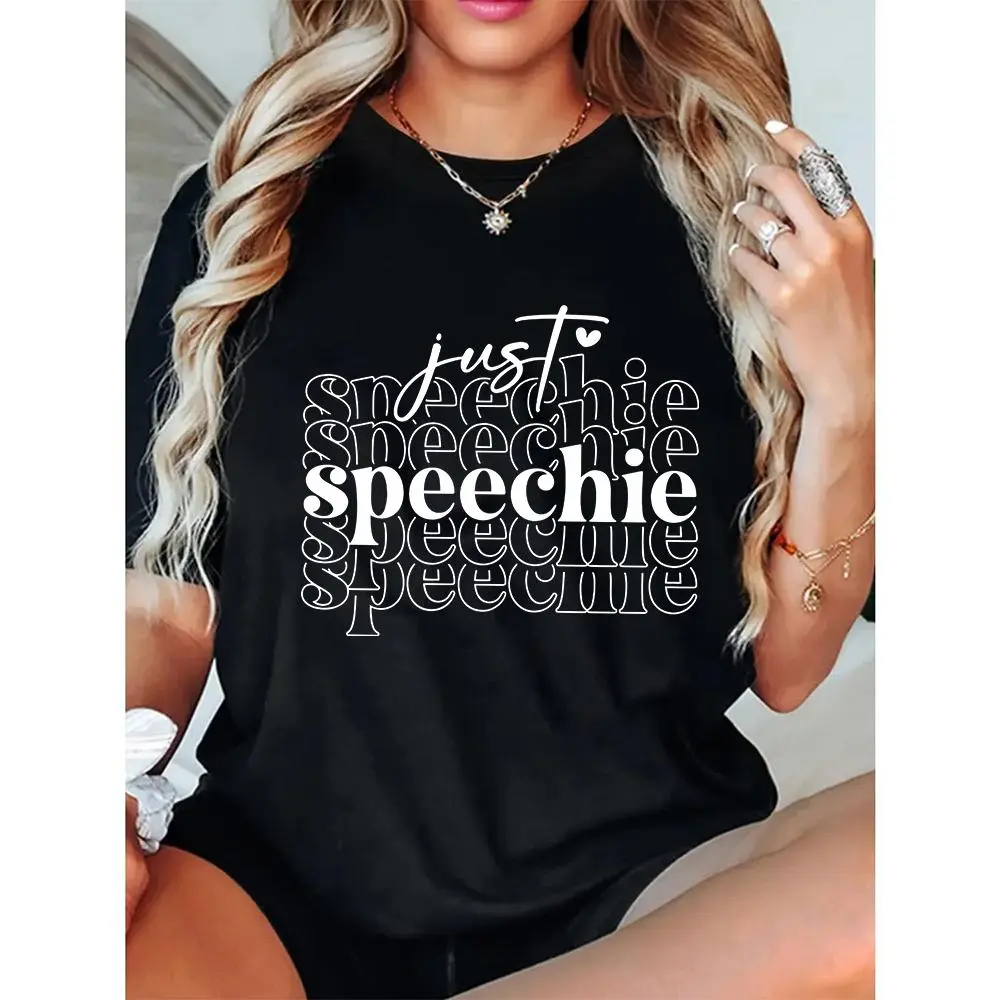 Speech Therapy Shirt, Just Speechie, Speech Language Pathologist Gift, SLP ASL Gift, Speech Therapist Shirt, Dysphagia Shirt, Phonology Tee