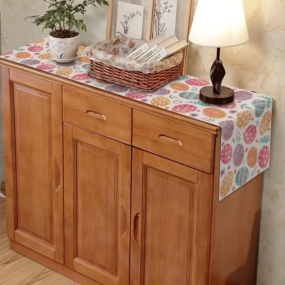 Easter Egg Table Runner, Colorful Bunny Easter Decoration, Indoor Outdoor Spring Festival Decor, Easter Party, 33x183cm / 13x72in