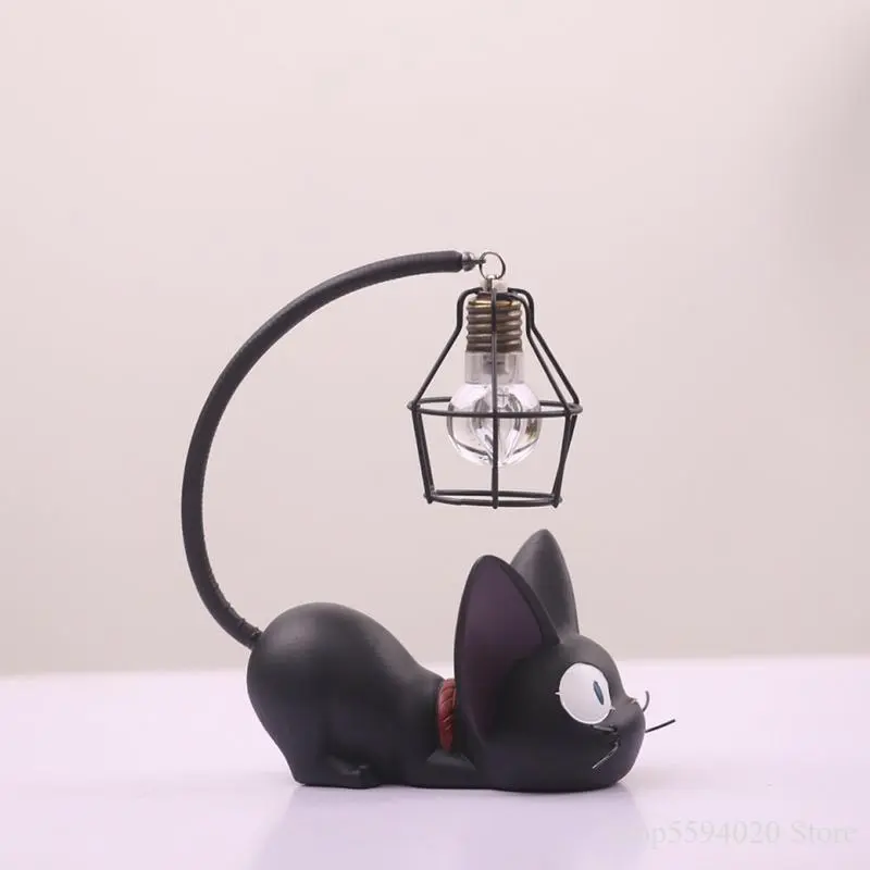 Miniature Cat LED Night Lamp Creative Resin Cat Animal Night Lamp Kitty Table Lamp Children's Cartoon Room Lamp Decro Home