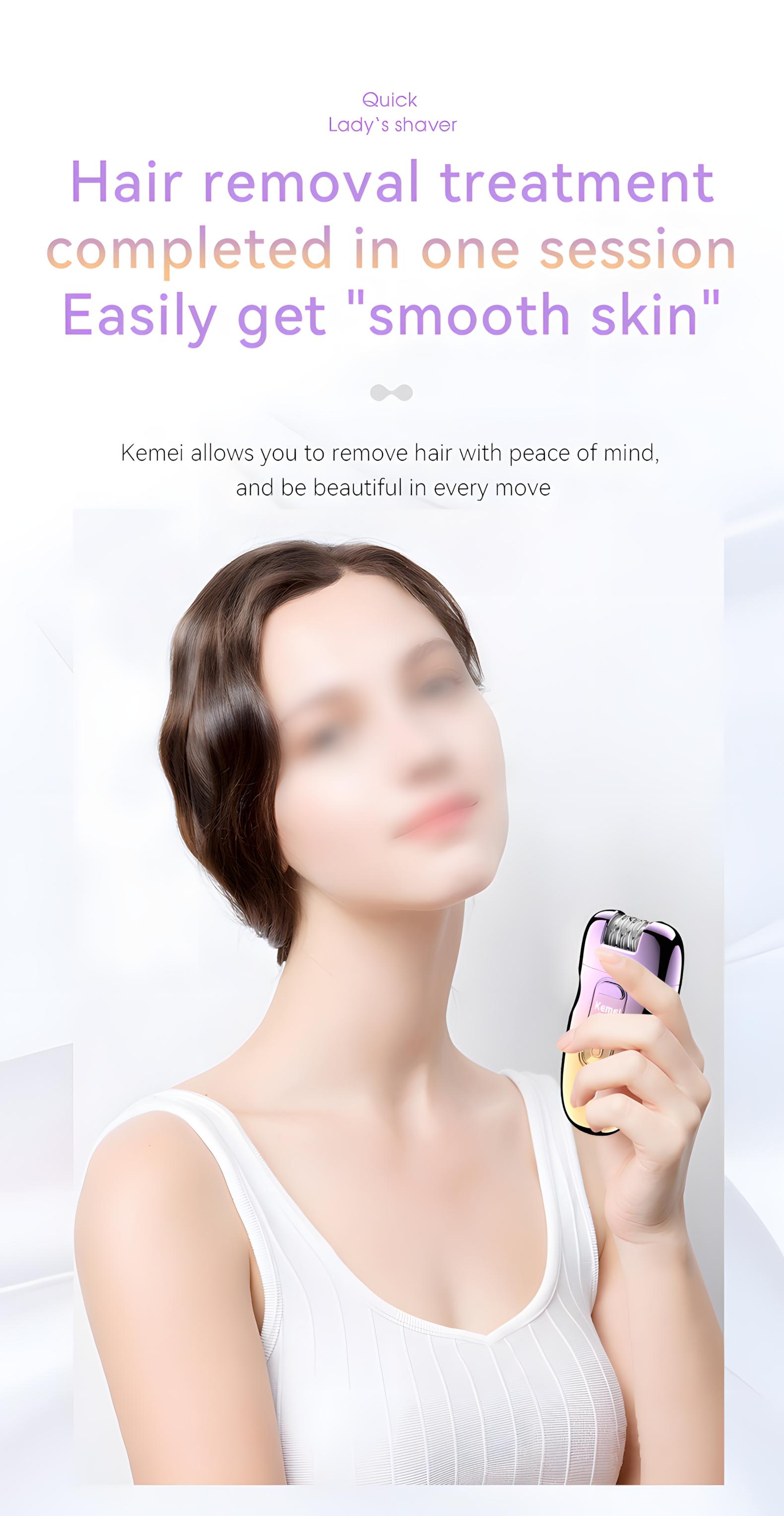 3 in 1 Electric Hair Removal Instrument, 1 Set Rechargeable Hair Removal Machine with Replace Heads, Personal Care Appliances for Women