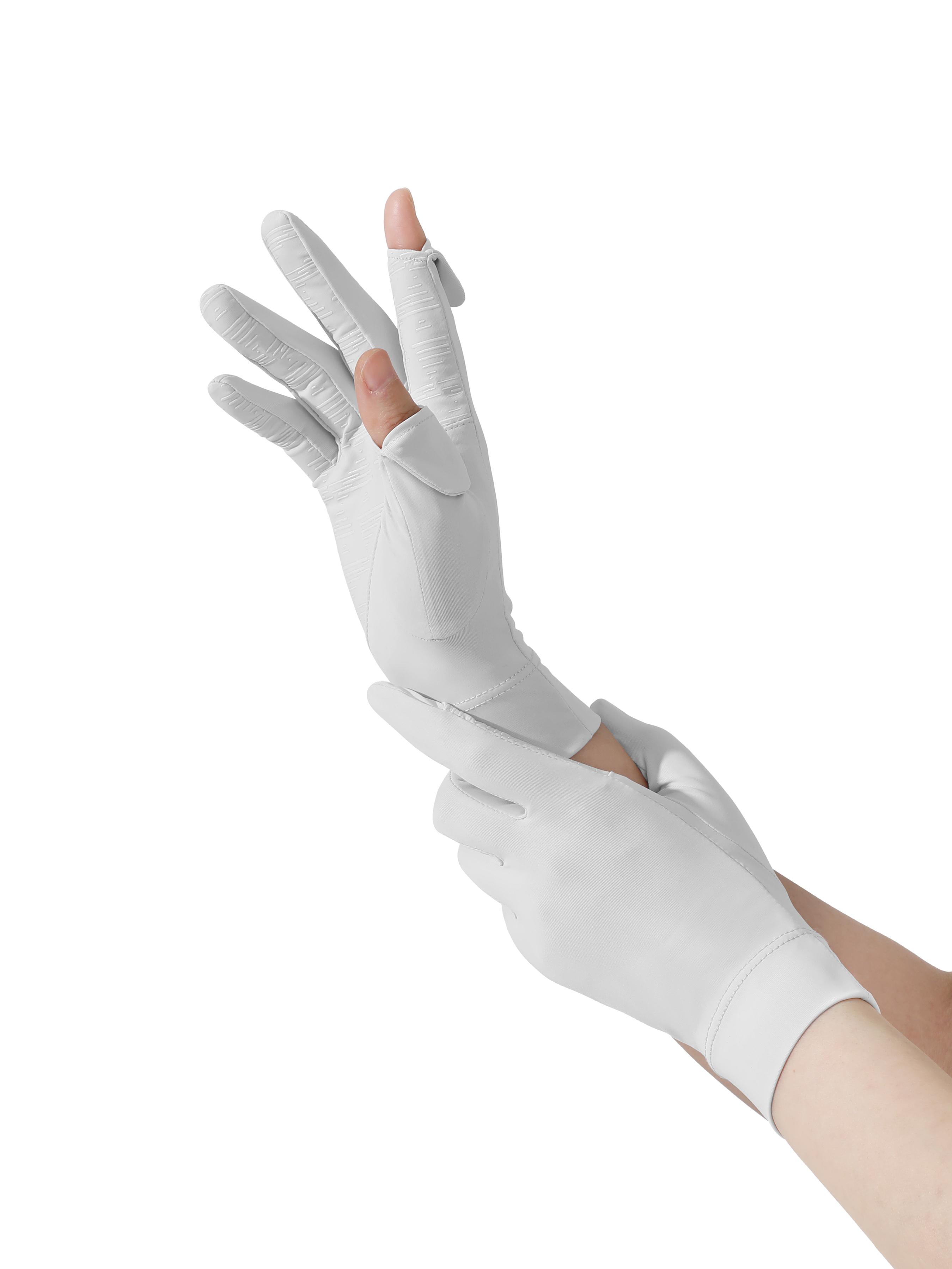 Lightweight Ice Silk Sun Protection Gloves, Upf50+ Breathable Anti-Slip Cycling Driving Gloves, Outdoor Summer Essential