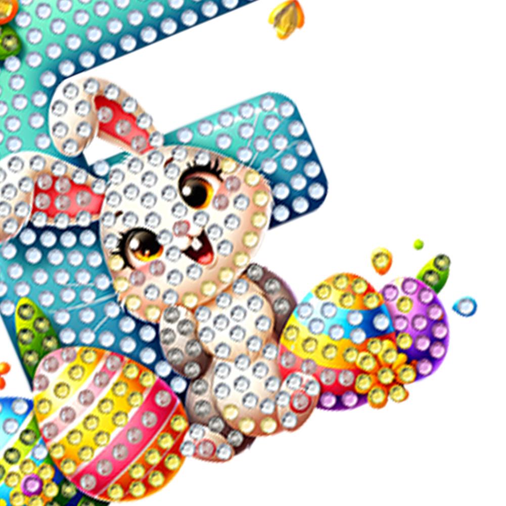 Easter Diamond Art Keychain Ornaments Double Sided Hanging Key Chains Diamond Painting Keychain Kits Diamond Painting Backpack Pendant for Adults Key Ring Art Pendant Decor