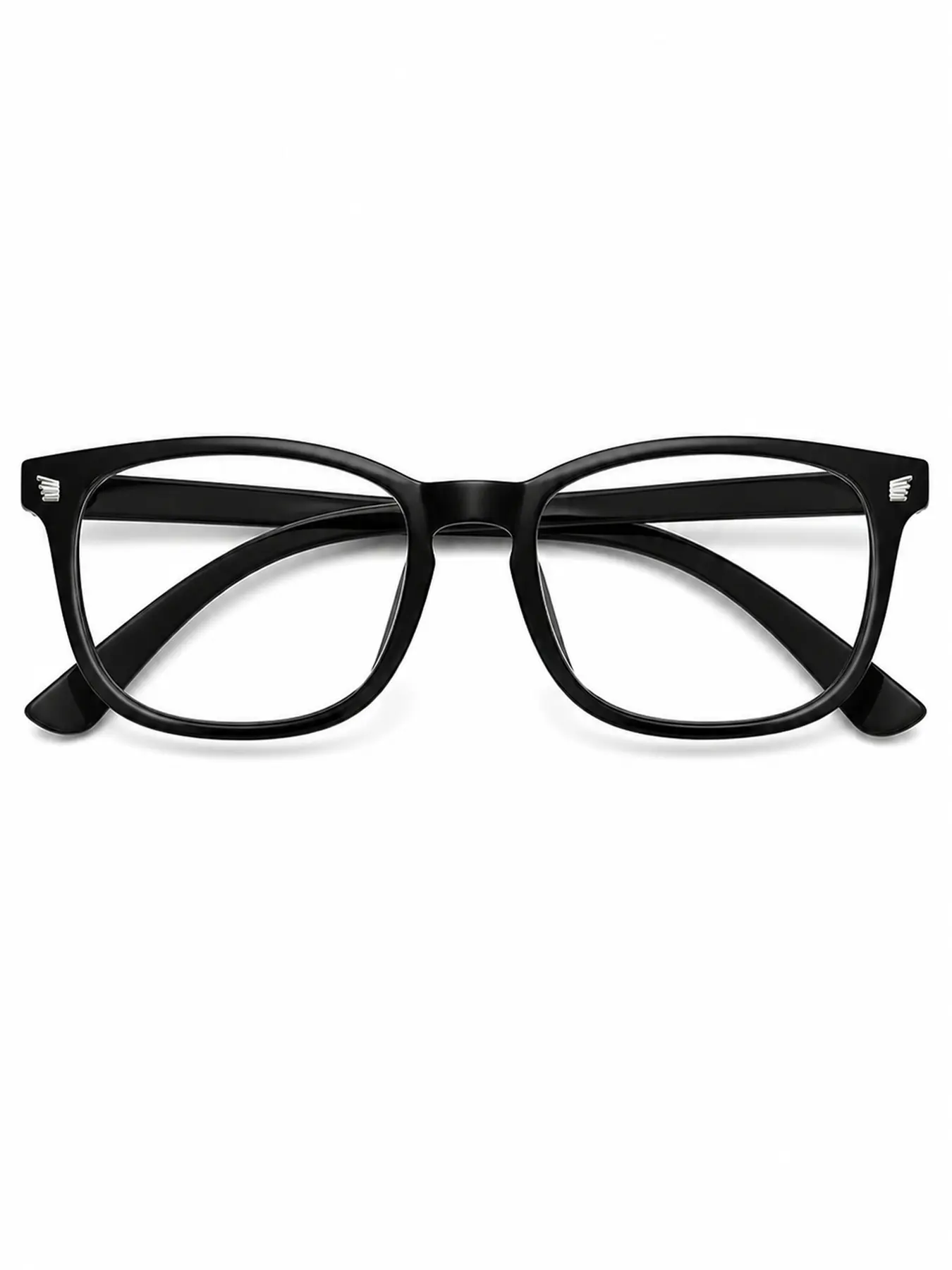 Women's PC Square Transparent Glasses, Square Frame Eyeglasses, Anti-Blue Light, Casual Style, Suitable for Office and, All Seasons