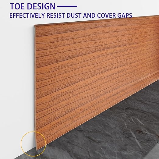 8cmx2meters PVC self-adhesive baseboard, Door Edges and Baseboard Decorative Strip, Self-adhesive with Wider Edges, Peel-and-stick Floor Trim with Removable Backing