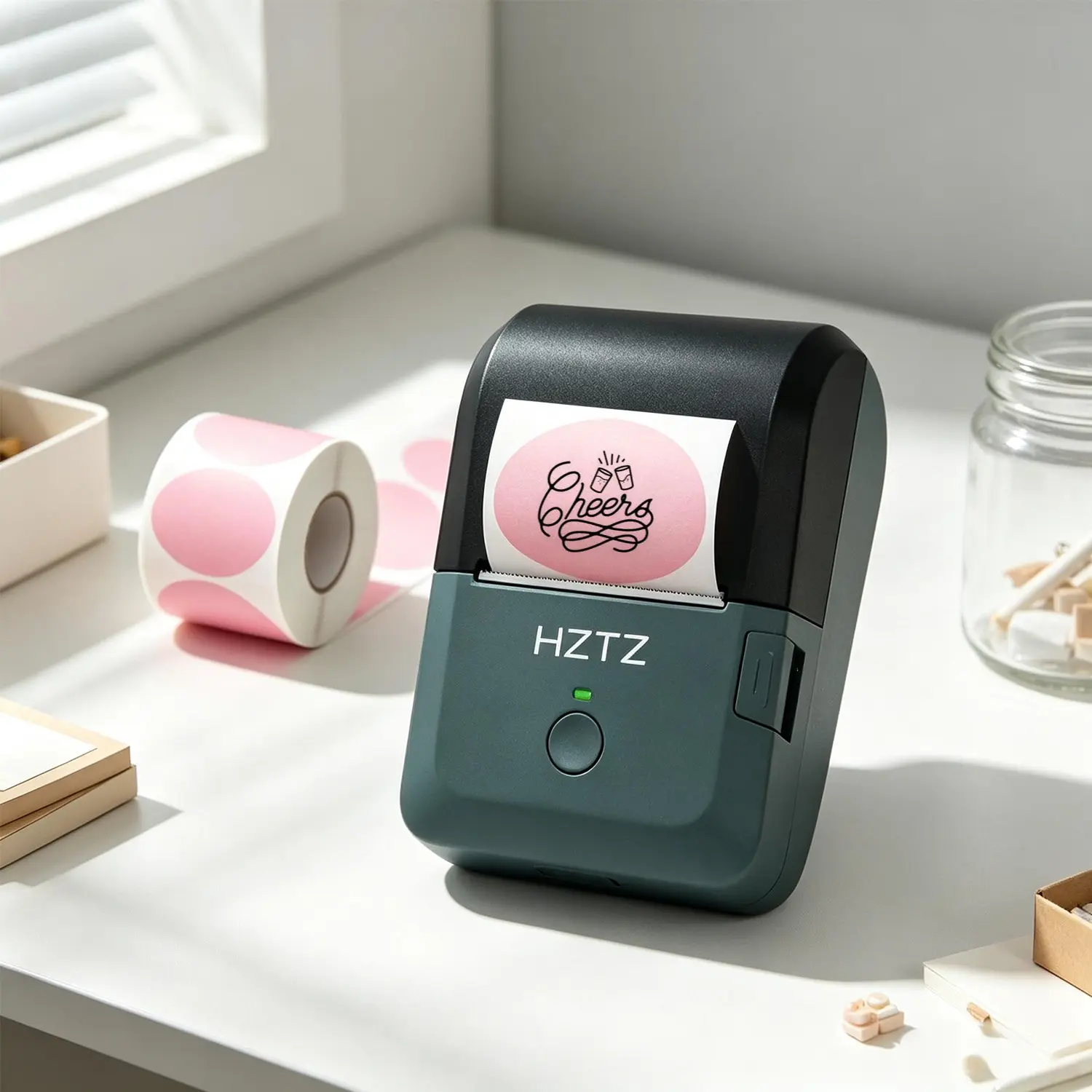 Y50 Thermal Compact Smart Printer, Label Printer for Home & Business, No Ink Needed, 20-105mm Paper, Waterproof UV Resistant, Barcode Qr Labels, Inkless Printer