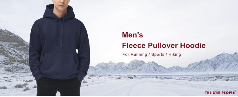 THE GYM PEOPLE Fleece Pullover Hoodie Loose Fit Ultra Soft Hooded Sweatshirt With Pockets Menswear THE GYM PEOPLE Fleece Pullover Hoodie Loose Fit Ultra Soft Hooded Sweatshirt With Pockets Menswear