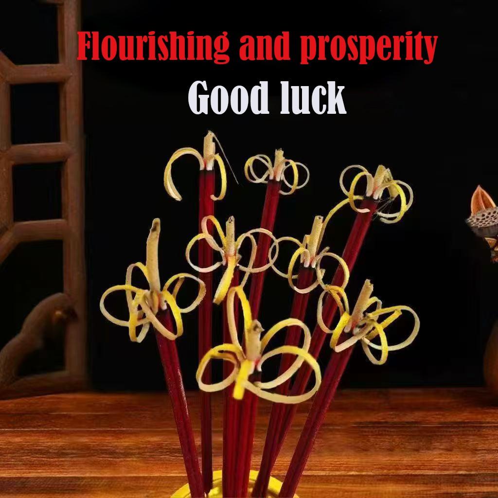 2 Packs Large 13-Inch Incense Sticks, Natural Flower Shape Burn, Home Protection, Bring Good Luck, Family Prosperity, Pure Natural