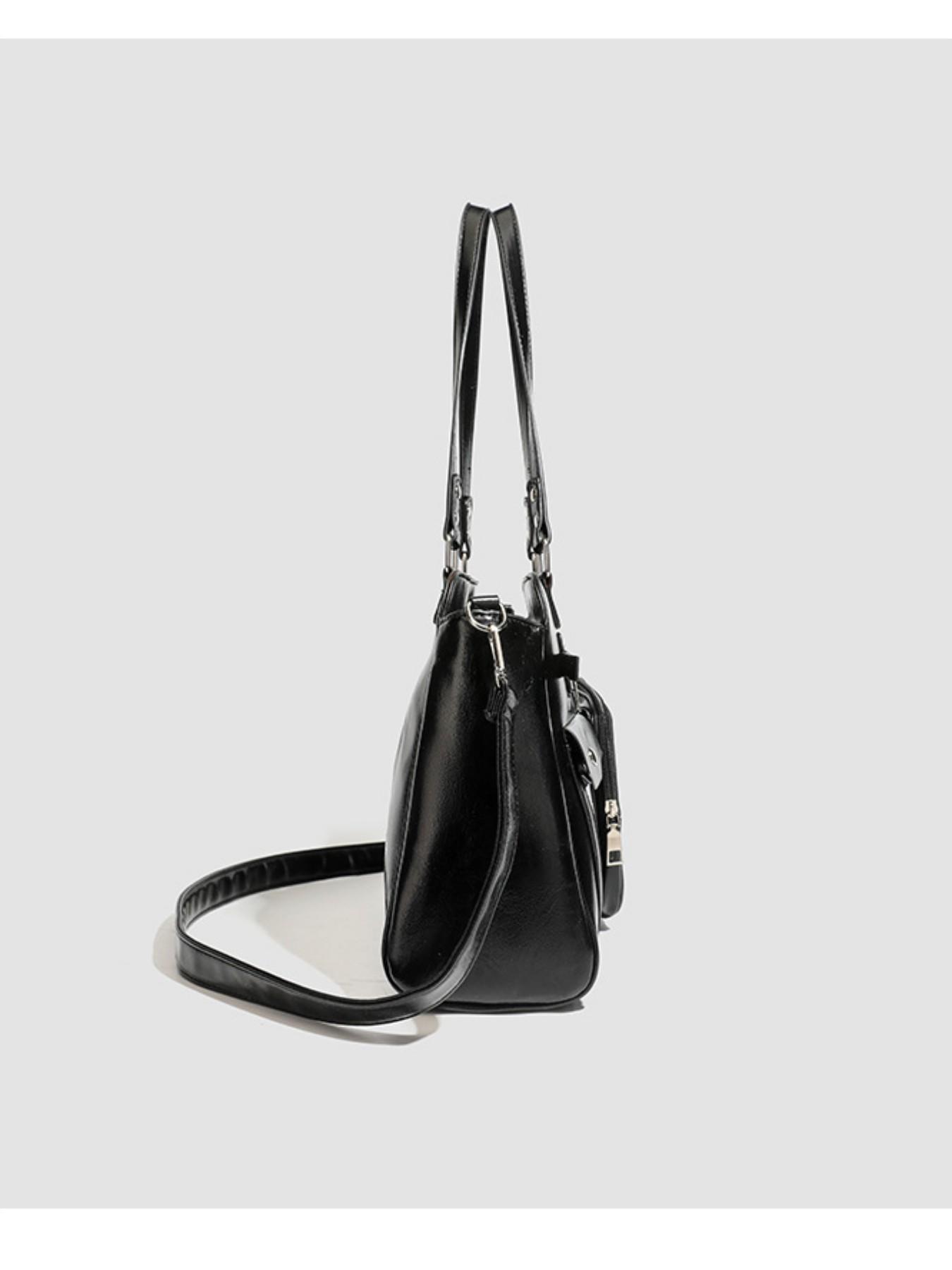 Japanese Minimalist Jk Transparent Badge Crossbody Bag, Casual PU Leather Shoulder Bag for Daily Use, Commute, Parties, Anime Events, Gift