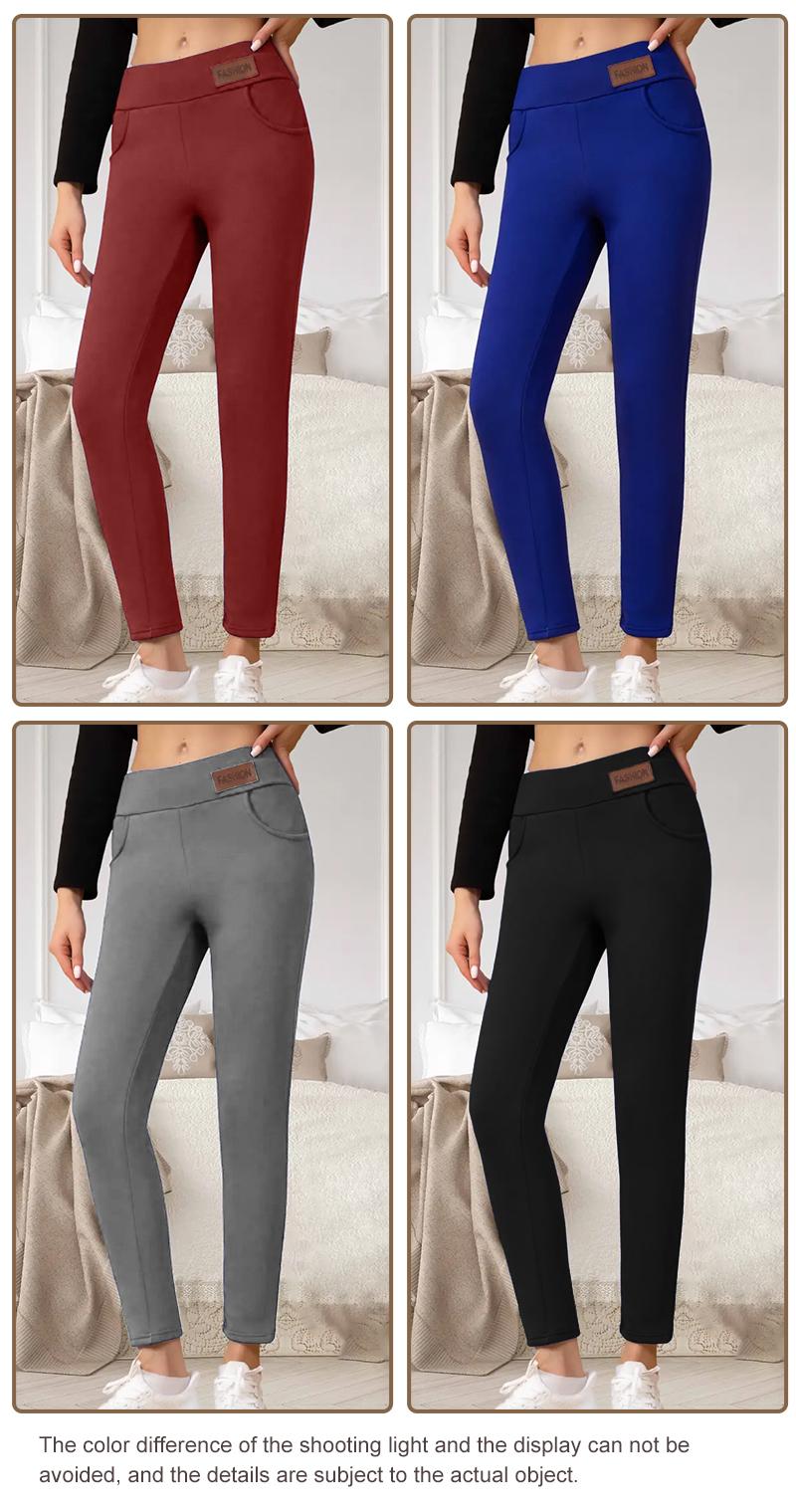 4pcs Women's High Waist Sports Tummy Control Leggings, Casual Soft High Stretch Seamless Fleece Warm Pants, Fall Clothes, Ladies Sportswear Clothing for Indoor Outdoor Wear, Fall Outfits 2024, Downtown Girl Clothes Legging Shape Leg