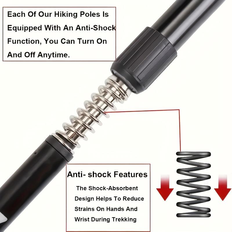 1pc Of Aluminum Alloy Hiking Stick, Foldable, Lightweight, Earthquake Resistant, Adjustable Hiking Stick, with Quick Locking for Men And Women, Hiking Accessories