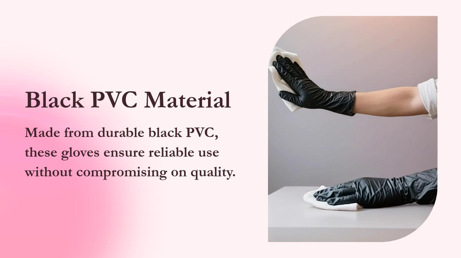 50/100pcs Black PVC Gloves - Disposable Thickened Gloves, Suitable for Kitchen, Dishwashing, Home Cleaning, Handheld, Latex Free, Suitable for Indoor and Outdoor Use, Kitchen Cleaning Gloves