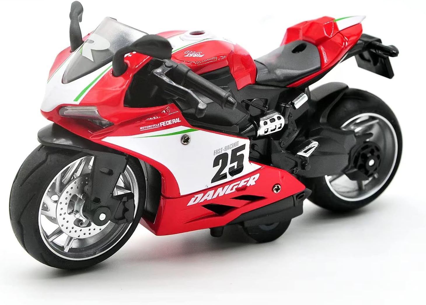 Premium 1:12 Scale Black Pull Back Motorcycle Toy with Sounds and Lights Ideal Gift