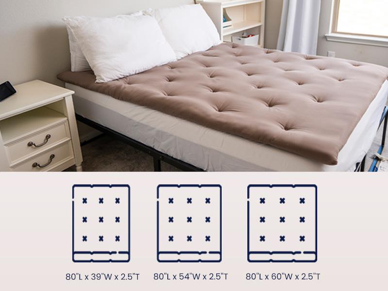 ZonLi Japanese Floor Futon Mattress for sleeping, 100% Cotton 2.5 Thicken Tatami Mattress,Backpain, Backease floor mattress, Deep Sleep, Foldable Sleeping Pad, Portable Dormitory Mat, Roll Up Floor Lounger Bed For Adult, Kid & Family Girl Woman Gift