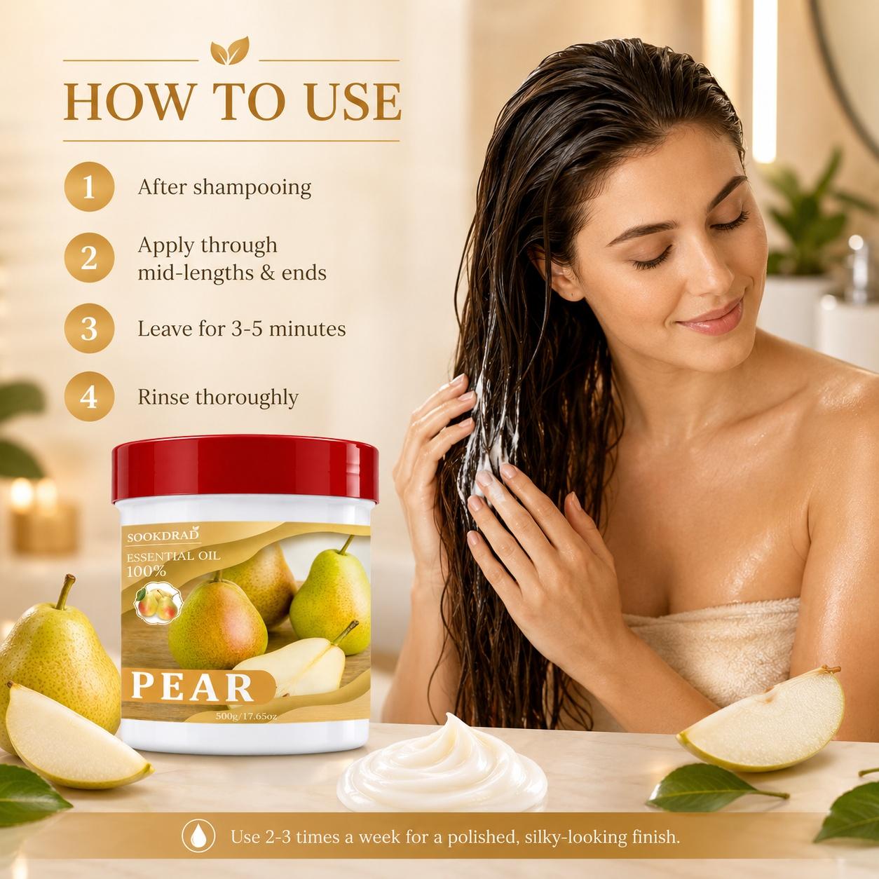 Pear Essential Oil, 100% Pure, Natural Scent, For Diffuser, Home Fragrance, Relaxing, 500g