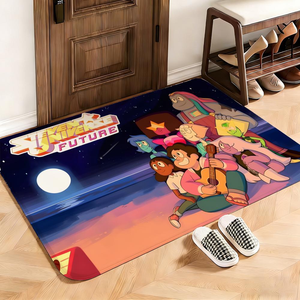 Animation Steven Universe Floor Mat This soft flannel mat provides a cozy Soft flannel mat with quick water absorption, non-slip and durable. Easy to clean, ideal for bathroom and entryway use.