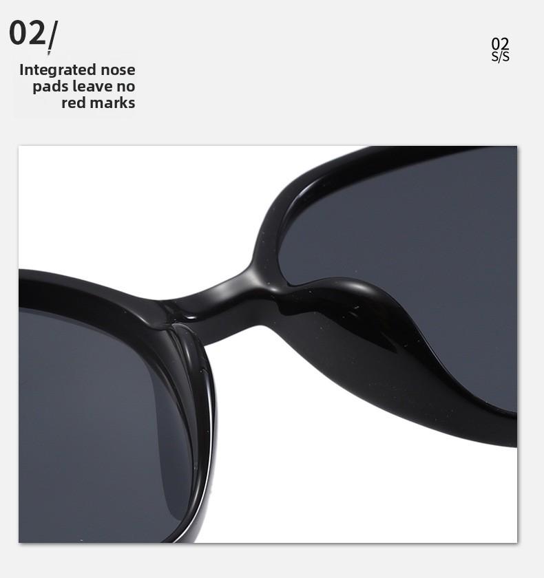 Ultra-light small frame sunglasses for women's high-end sense UV protection, big face and thin trend polarized sunglasses, hiking glasses, cycling glasses