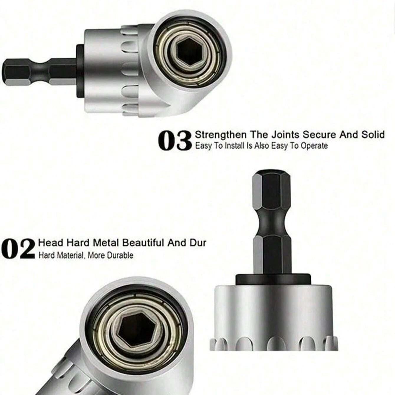 105 Degree Right Angle Drill Adapter, 1 Piece Corner Drill/punch, Suitable for Narrow Spaces, Home Decoration, Building Renovation, Compatible with Milwaukee Tools