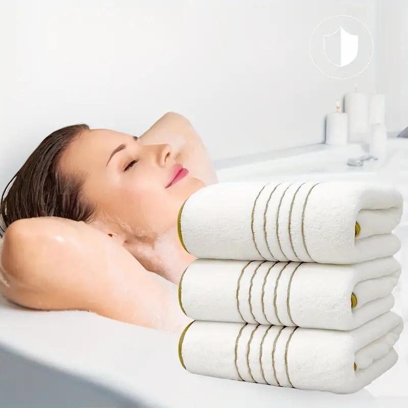 Bath Towel Set, 2 Counts/set Including 1 Count Bath Towel & 1 Count Towel, Soft Absorbent Towel for Bathroom, Gym, Party, Gift, Holiday and Hotel #TOP PICKS