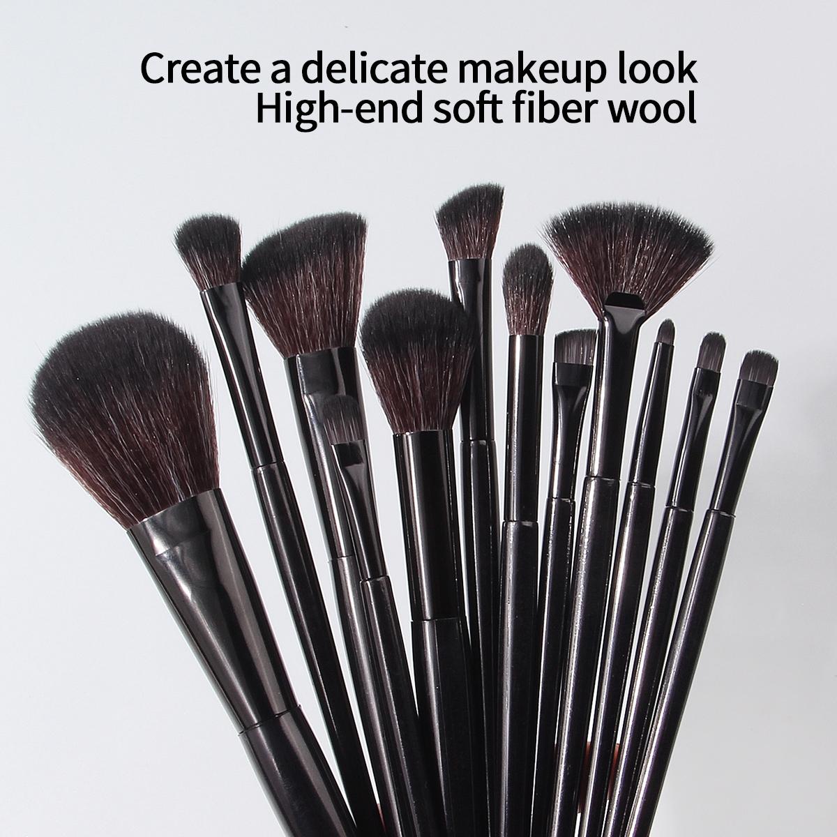 6/12/18PCS multi-specification makeup brush set: Soft multi-purpose Facial makeup set brush & Flocking triangular powder Puff & Mini sponge egg/Powder puff Cosmetics Makeup Tool Makeup Brushes Set