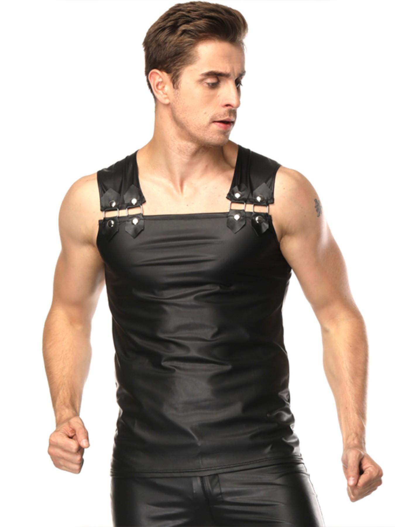 Men's V-Neck Short Sleeve T-Shirt, European and American Style, Stage and Bar Performance Wear, Casual Hoodie Jumper