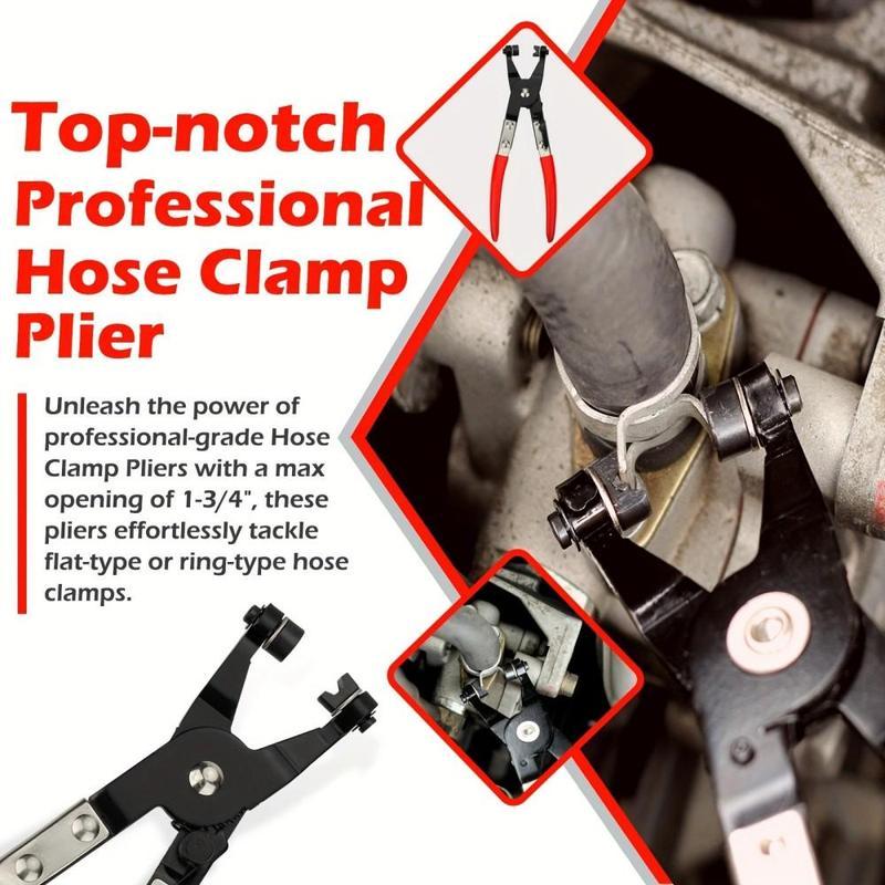 9PCS Hose Clamp Pliers, Long Reach Hose Clamp Tool Remover for Water Hose and Automotive Coolant Radiator Heater with Flexible Wire Long Reach Hose Clamp and Flat Band Pliers #Summervibes