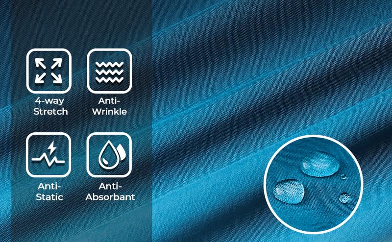 COZYFIT Men Scrubs Set - Luna Vital Set - Stretch V-Neck Scrub Top & Jogger Pant with 8 Pockets, Yoga Waistband, Anti-Wrinkle Scrubs for Men