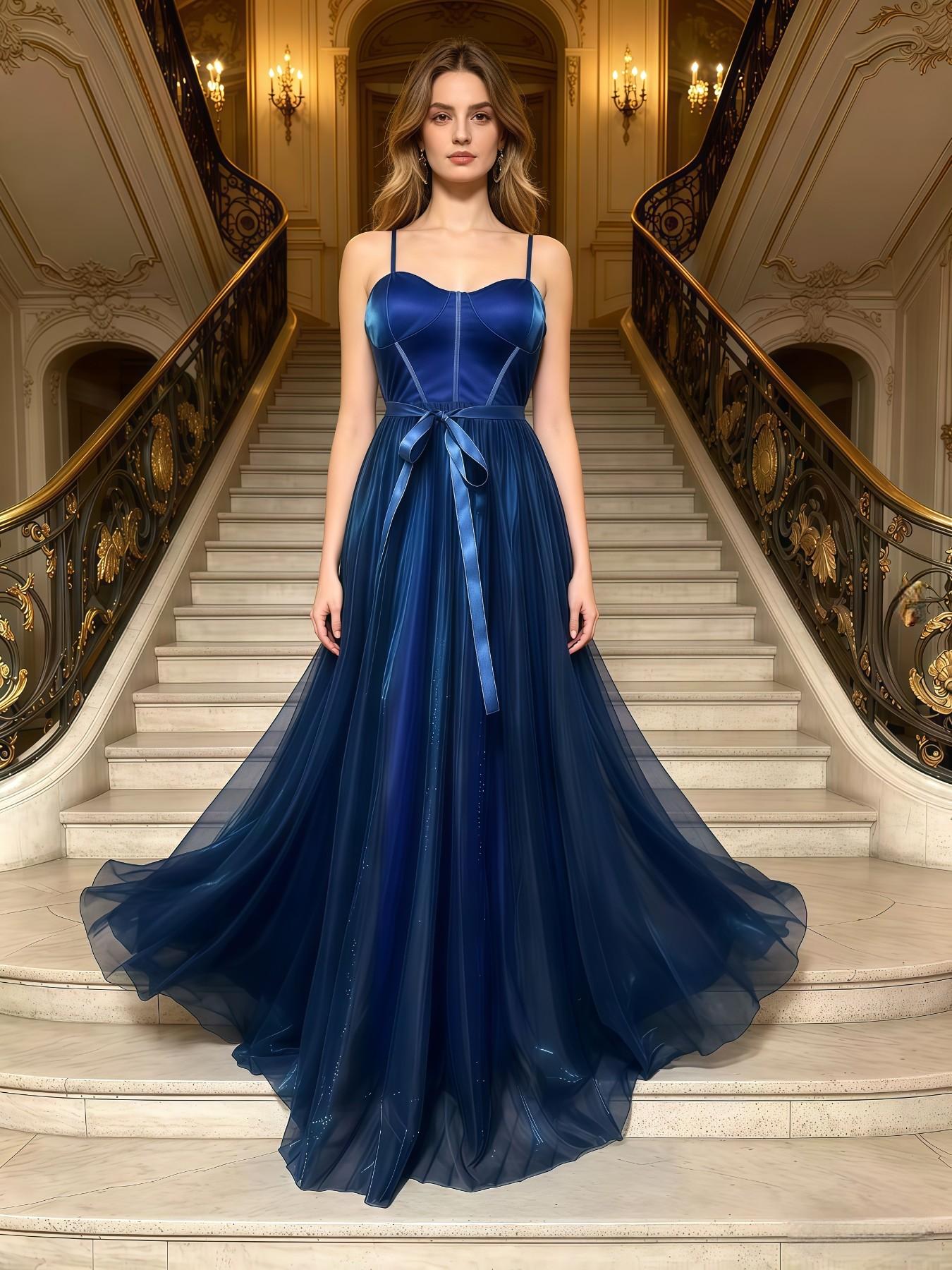 Elegant Long Mesh Laser Color-Changing Solid Dress, Perfect for Special Occasions, Unique Design, High-Quality Material, Comfortable Fit