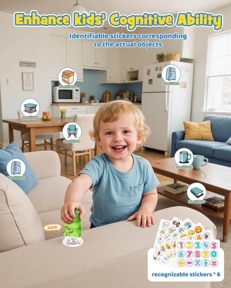 KOKODI Dinosaur Talking Flash Cards with Interactive Learning Stickers Montessori Phonics & Sight Words Set 148 Cards 592 Words 5 Categories 6 Stickers Educational Toy for Kids - Flashcards