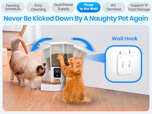 Frienhund by Apasiri Smart Cat Feeder for Busy Cat Owners 2K Camera Night Vision Remote Feeding 7L Large Capacity Easy to Clean For Cats and Dogs