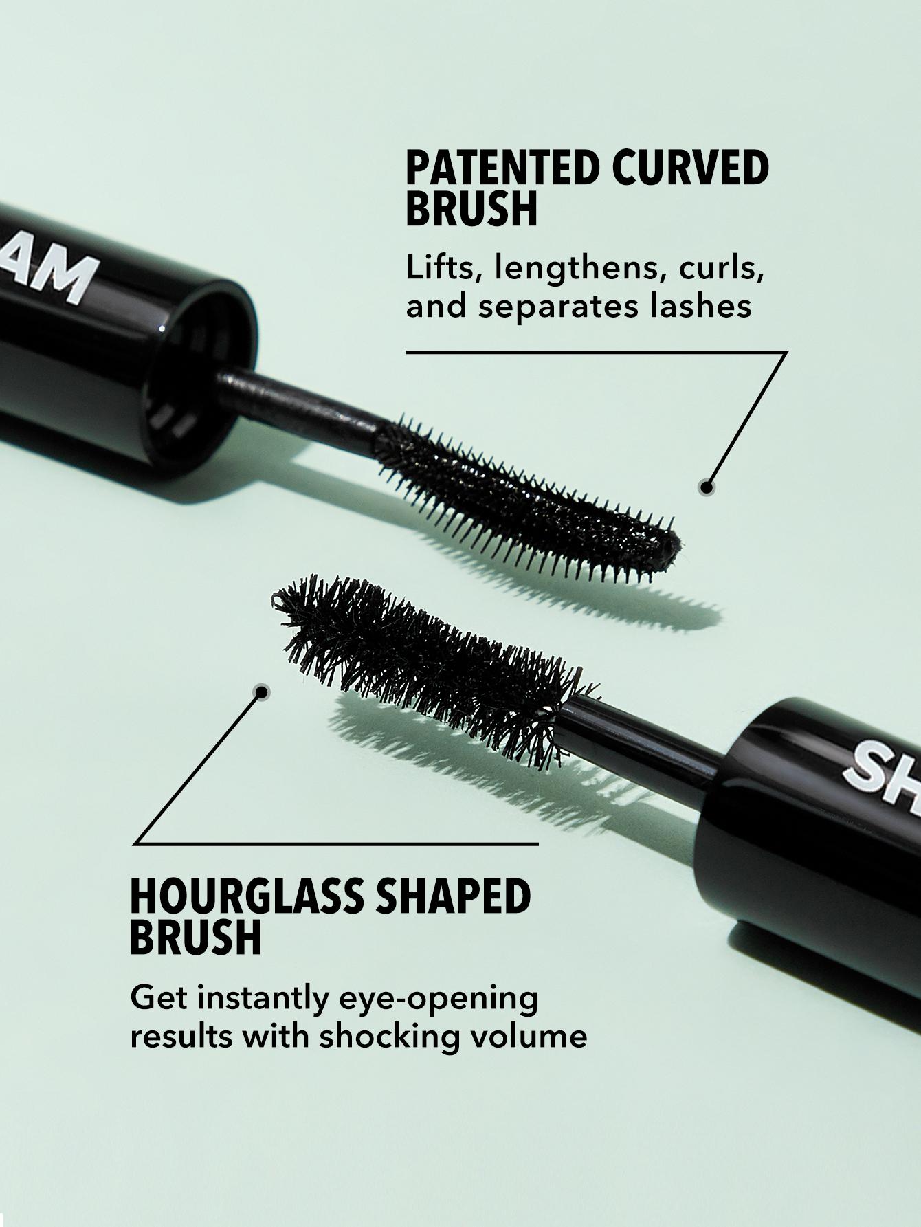 SHEGLAM All-In-One Volume & Length Mascara 2 In 1 Waterproof Volumizing Dual-Ended Brush Lengthening Curling Thick Lash Lifting Long Lasting Mascara Eye-Effortlessbeauty
