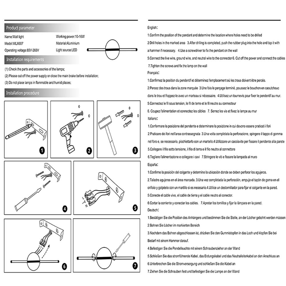 Modern mirror headlight 60cm black/gold mirror light LED aluminum warm light simple wall light with strong wiring, Modern mood lighting, suitable for living room, bedroom, dining room, modern office dressing table wall light