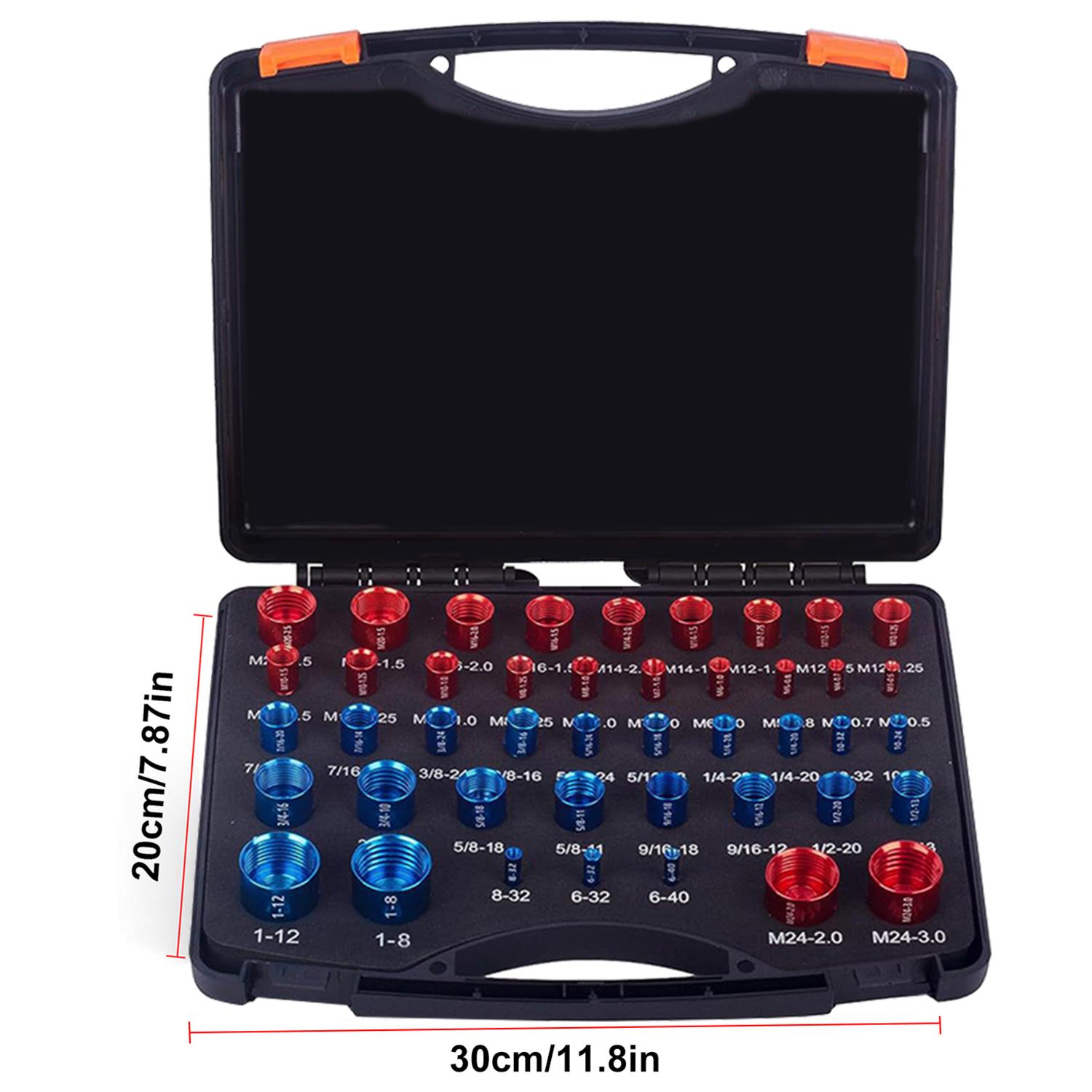 44pcs Thread Checker Set, Independent Packaging, Ideal for Complex & Narrow Spaces, DIY Measurement Tool Kit, Hardware