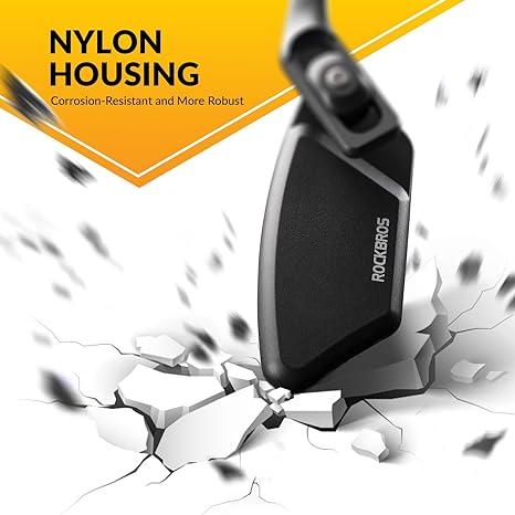 ROCKBROS HD Blast-Resistant Bike Mirror for Handlebars 360° Adjustable Rear View Mirror Fits 21-26mm Handlebars Easy Install Left & Right Side