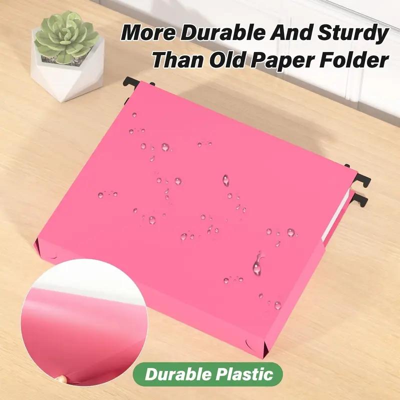 Heavy-Duty Hanging File Folders, 2-Inch Expansion, Reinforced Polypropylene, Assorted Colors, for Medical & School Documents