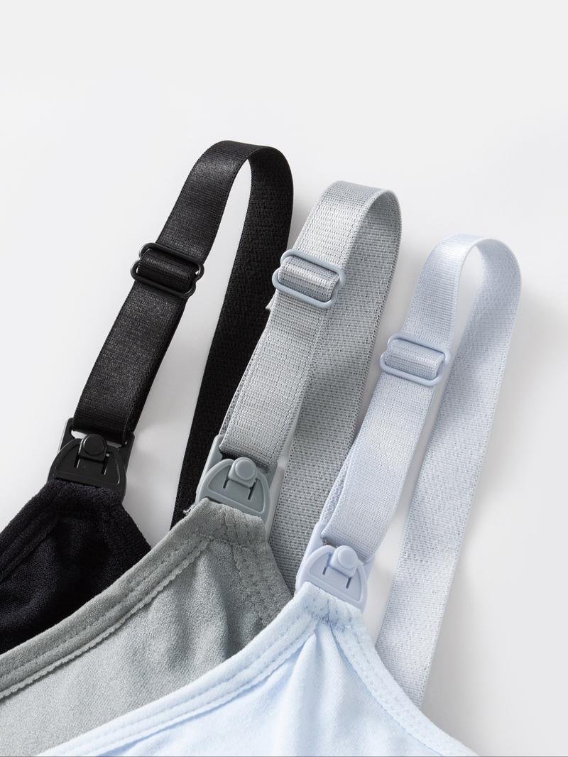 Women's Solid Adjustable Strap Buckle Front Pregnant Maternity Bra, Pregnancy Maternity Bra, Maternity Clothes, Comfortable Breathable Wrap Nursing Bra, Maternity Lingerie for All Seasons