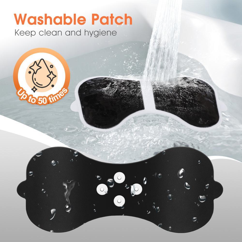 Portable Massage Patch with Remote Control Digital Display, 6 Modes 19 Levels, Multifunctional Shoulder Neck Back Full Body Massager, Muscle Stimulator