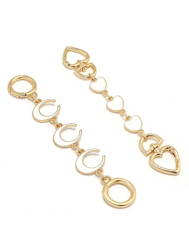 Sweet element decorative accessory, heart-shaped moon shaped chain bag hanging accessory, lightweight and easy to carry, versatile, can be carried around, can be used as a keychain, and can extend the length of the bag shoulder strap, Bag Charms