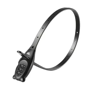 Portable Password Bicycle Lock, Zinc Alloy Adjustable Steel Cable, Anti-Theft Lock for MTB Road Bike E-Bike, Helmet Security Accessory