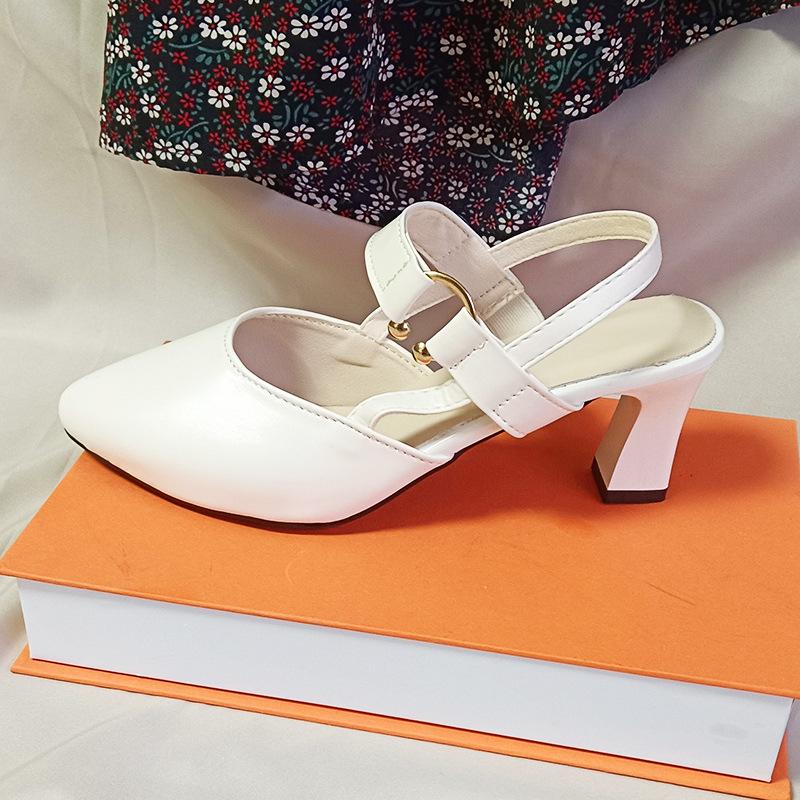 High Heeled Sandals Women Large Size Closed Toe Sandals Women Shoes Single Shoes Size 35 to 41