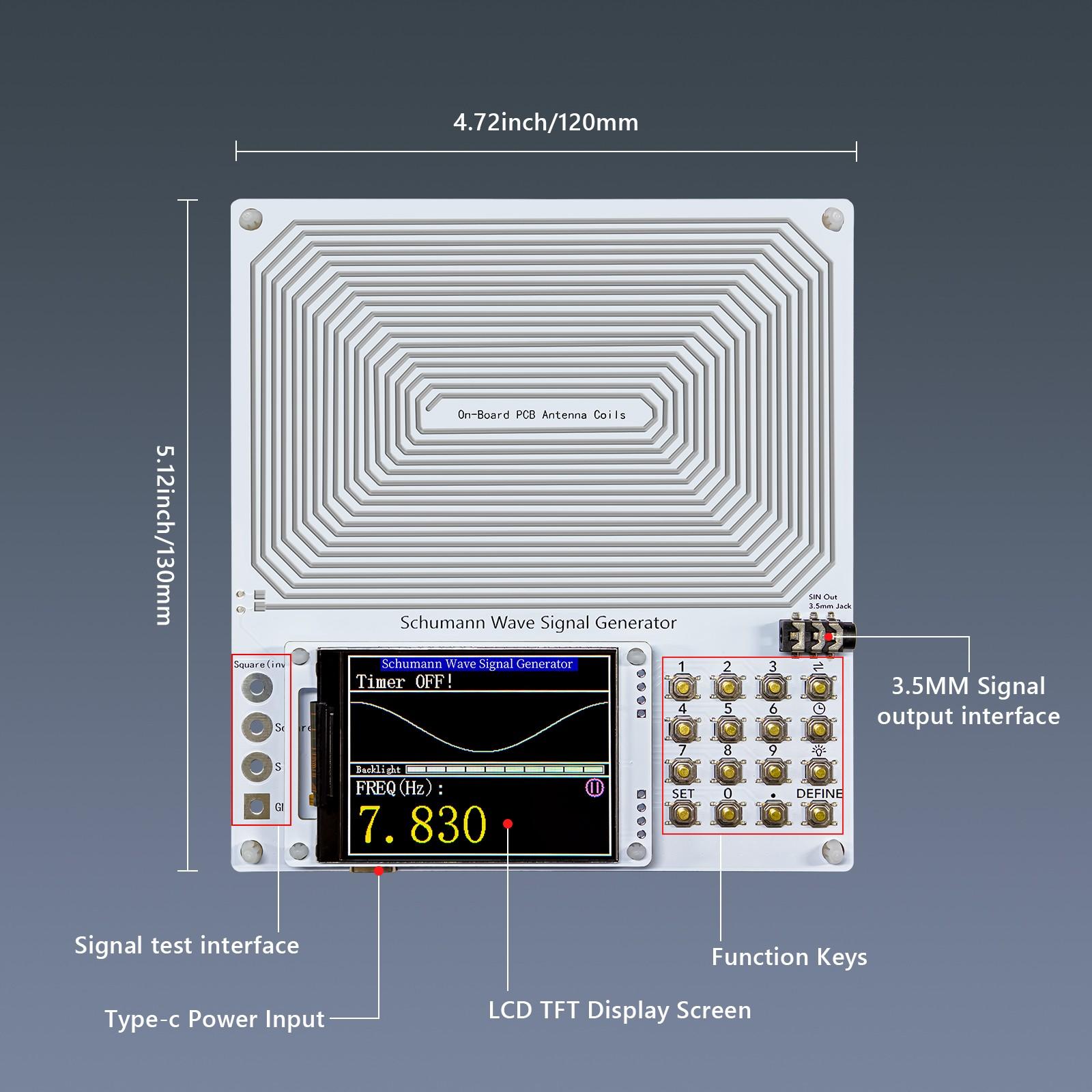 7.83hz Schumann Resonator, Adjustable 0.001hz-200khz Crystal Oscillator, Anti-Interference, Sleep Aid, Office Efficiency, Inspiration Boost