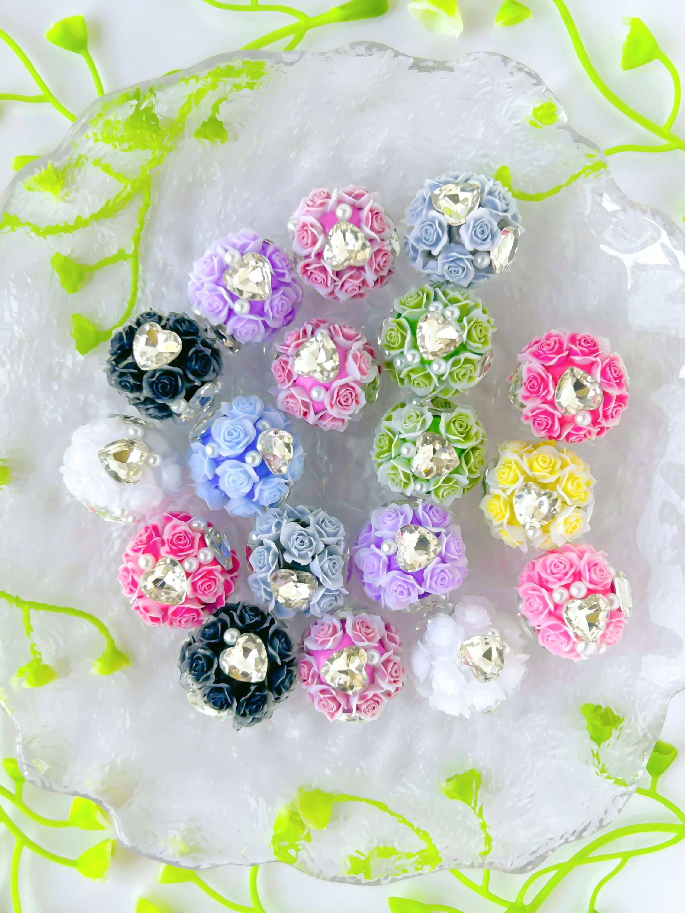 10pcs DIY Heart Rhinestone Beads, Creative Gift Accessories, Handmade Phone Chain Keychain, Indoor Decor, Geometric Pattern, All Seasons, DIY Beading Accessories, Beaded Set, Diy Bling Set